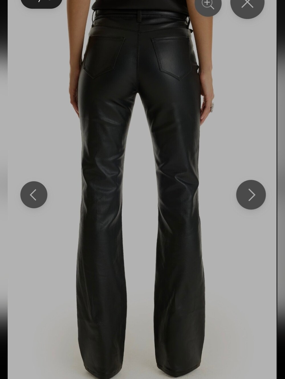 GUESS NWT REAL GENUINE SOFT LEATHER STRAIGHT CUT HIGH RISE JEANS SIZE 10 - Picture 2 of 10